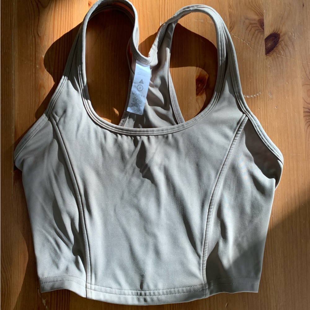 Corset style sports bra. SO cute and flattering!